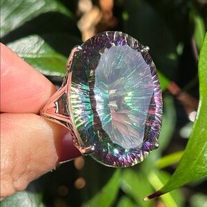 Massive Gemstone Sterling Silver Ring